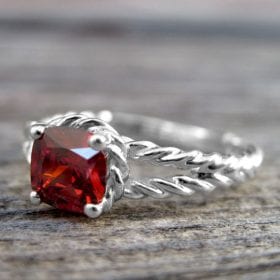 Ruby Gemstone Engagement Ring, Promise Ring
