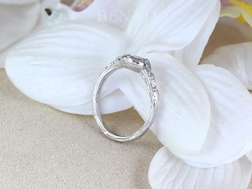 Amazon.com: floral engagement ring silver flower ring, pagan wedding ring  silver eternity ring, flower promise ring unique gift for her anniversary  gift : Handmade Products