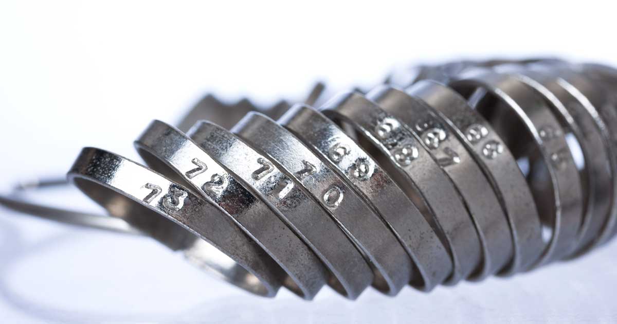 Metal ring sizer tool for measuring your ring size by benati
