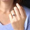 1.2 Carat Natural Sapphire and 14K / 18K Solid Gold Solitaire Ring for Women | Blue Oval Gemstone Engagement Ring | Single Stone Ring