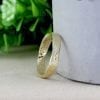 14K Gold Mobius Eternity Men’s Wedding Band, Gold Textured Hammered Mobius Band