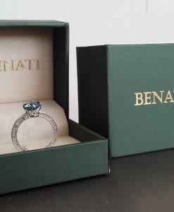 Amethyst and Diamond White Wedding Band, Blue Sapphire Infinity Diamond Wedding Ring - Image 6