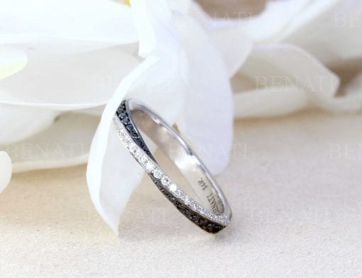 Mobius Diamond Ring, Unique Wedding Band