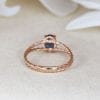 Unique Natural Sapphire Rose gold Engagement Ring, Oval Braided Rope Ring