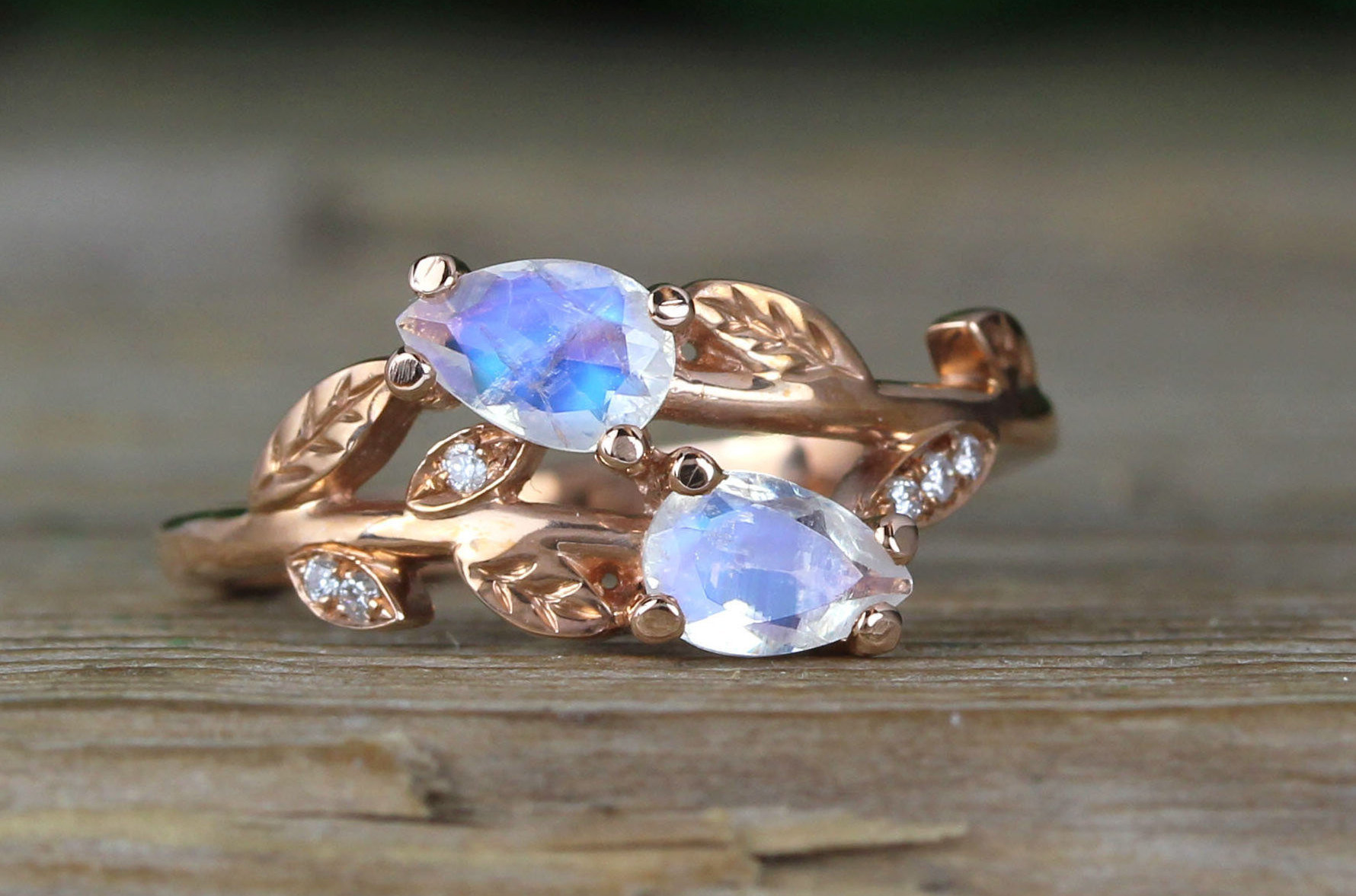 Gold Moonstone Ring