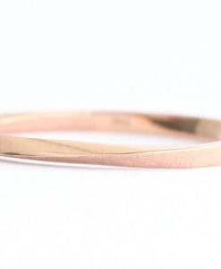 Solid Gold 14k Thin Rose Gold Wedding Band, Mobius Wedding Ring - Image 4