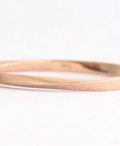 Solid Gold 14k Thin Rose Gold Wedding Band, Mobius Wedding Ring - Image 6