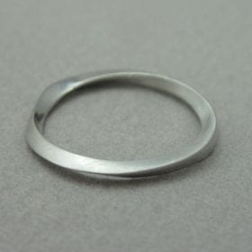 2mm Wedding band, Mobius stacking ring