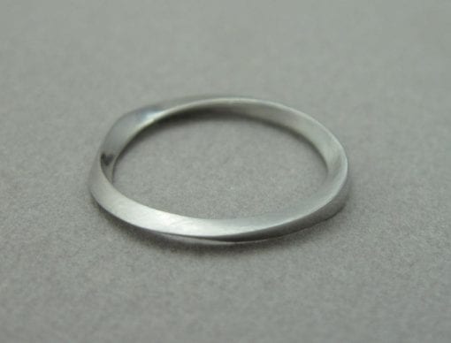 2mm Wedding band, Mobius stacking ring