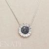 Dainty 14K/18K Solid Gold and Diamonds, Gemstones Cluster Pendant Necklace