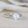 1.5 CT Oval Moissanite Engagement Ring, Oval Halo Engagement Ring