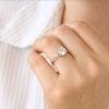 2 Carat Moissanite Engagement Ring, Moissanite Infinity Ring
