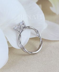 2 Carat Moissanite Engagement Ring, Moissanite Infinity Ring - Image 6
