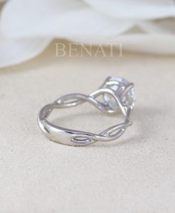 2 Carat Moissanite Engagement Ring, Moissanite Infinity Ring - Image 7