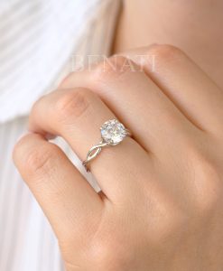 2 Carat Moissanite Engagement Ring, Moissanite Infinity Ring - Image 8