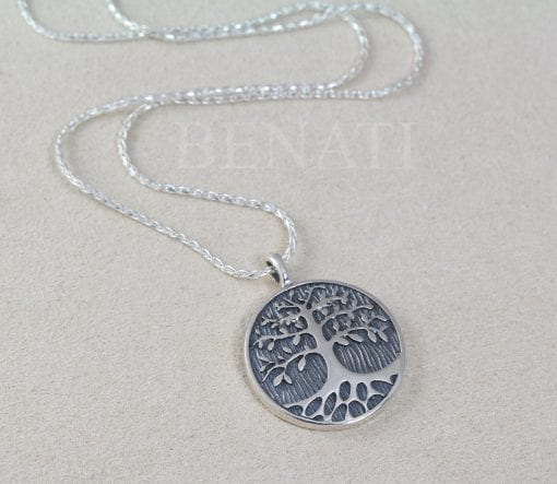 Tree of Life Pendant Sterling Silver, Seed of Life