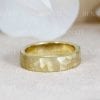14k or 18k Yellow White Rose Solid Gold Hammered Band, 5mm 14k or 18k Wedding Ring