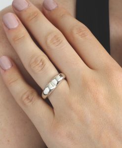 Sterling Silver Dome Heart Ring, Statement Ring - Image 5