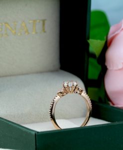 Unique Delicate Moonstone Gold Ring, Vintage Filigree Style Moonstone Promise Ring - Image 8