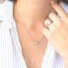14k Gold Flower Diamond Necklace For Women | Flower Lover Gift | Dainty Gold Pendant | Delicate Gemstone Jewelry Christmas Gift For Her