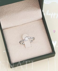 Moissanite Nature inspired Engagement Ring, Vintage Leaves Ring - Image 7