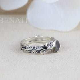 Labradorite Sterling Silver Nature Ring, Gemstone Ring In Silver