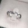Leaf Wedding Band, White Gold Leaf Wedding band