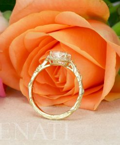 Rainbow Moonstone Leaves Engagement Ring, Nature Inspired Uniqe Leaf Ring - Image 18
