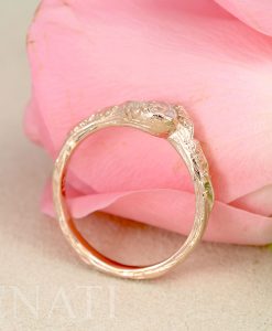 Leaf Ring With Moonstone Gemstone, Moonstone Leaf Ring - Image 4