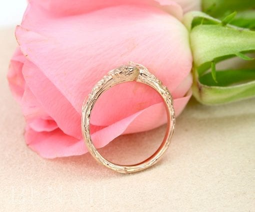 Leaf Ring With Moonstone Gemstone, Moonstone Leaf Ring
