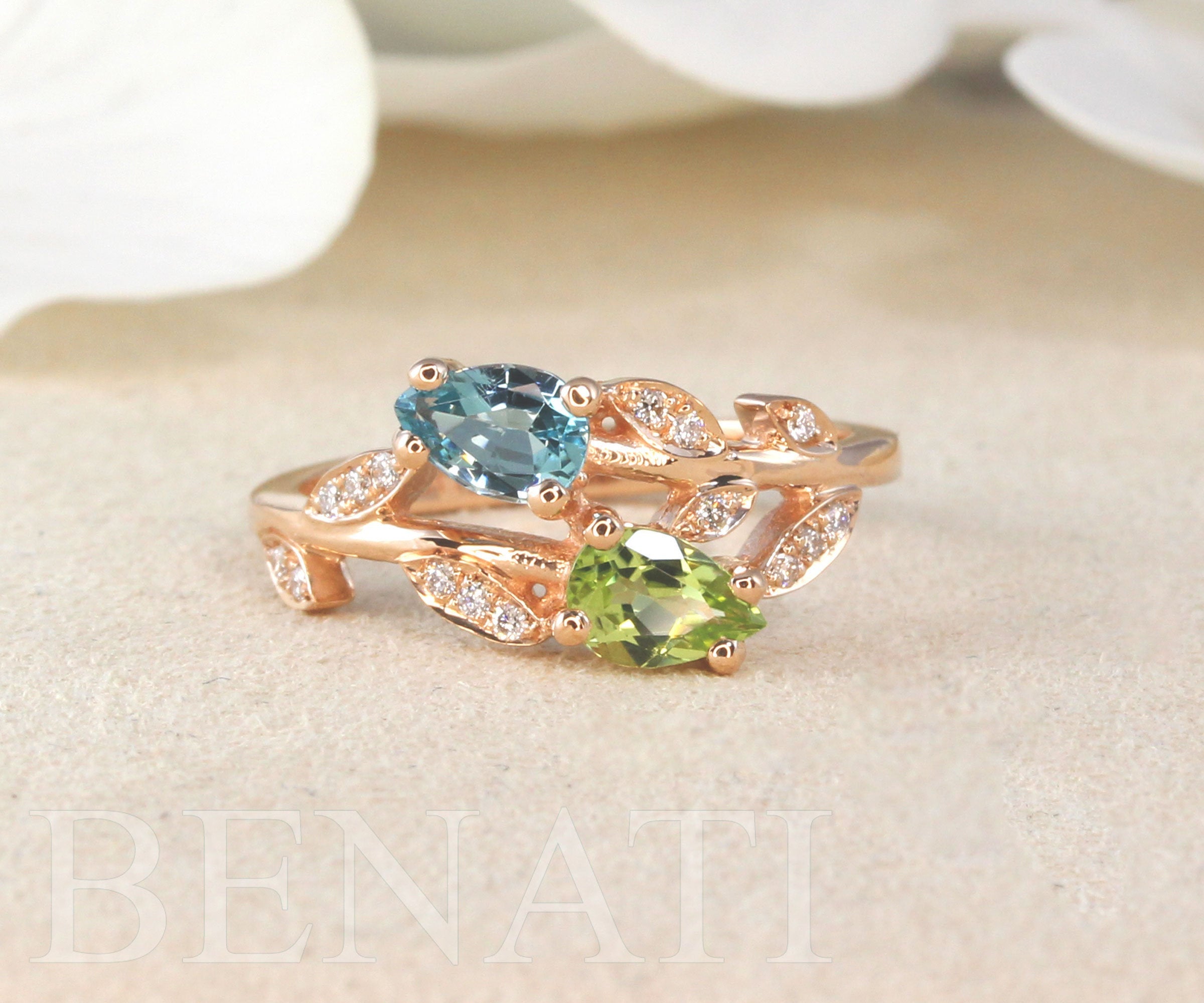 10x12mm Emerald Cut Aquamarine Engagement Ring Diamond Wedding Ring 14k  White Gold Split Shank Halo Prong