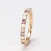 Rose Gold Opal Sapphire Eternity Band, Sapphire Opal Wedding Ring