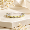 Natural Yellow Sapphire Eternity Band, Solid Gold Sapphire Ring Natural Yellow Sapphire Eternity Band, Solid Gold Sapphire Ring