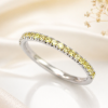 Natural Yellow Sapphire Eternity Band, Solid Gold Sapphire Ring Natural Yellow Sapphire Eternity Band, Solid Gold Sapphire Ring