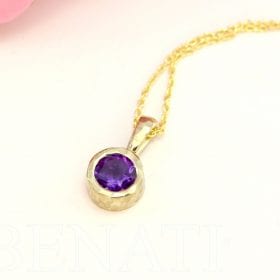 Gold 14k Delicate Link Birthstone Necklace