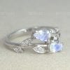 Moonstone Floral Engagement Ring
