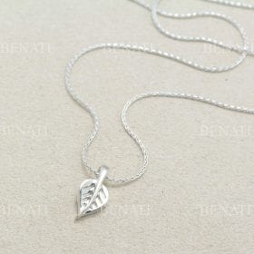 Sterling Silver Leaf Necklace, Delicate Leaf Necklace