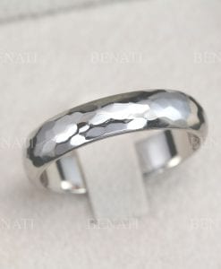 5 mm Hammered Wedding Ring