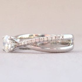 Diamond Infinity Engagement  Ring, Diamond Infinity Engagement Ring
