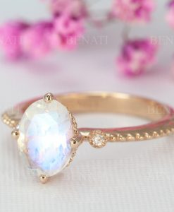 Moonstone Ring Vintage Inspired