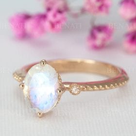 Moonstone Ring Vintage Inspired