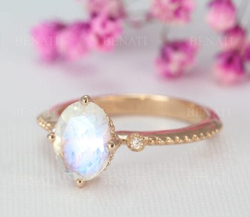 Amazon.com: Set 3 Rings, Pink Moonstone Ring, Sterling Silver Ring, Boho  Ring, Pink Gemstone ring, Southwestern Ring, Engagement Gift for Her,  Stacking Ring, Healing Crystal, Valentine Gift Jewelry, Dainty Ring :  Handmade