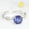 Bold 2 Carat Blue Sapphire Infinity Engagement Ring