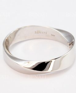 Mobius Men's Wedding Ring, 6mm Mans Gold Wedding Band - Image 8