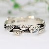 Silver Leaf Ring, Silver Leaves Ring