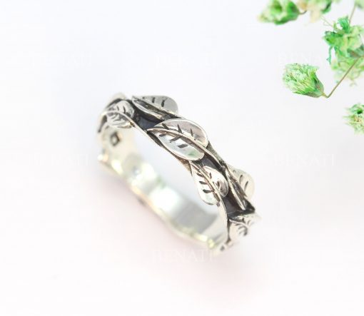 Silver Leaf Ring,