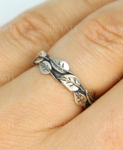 Silver Leaf Ring