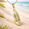 14k Surfboard Necklace, Gold Surf Pendant