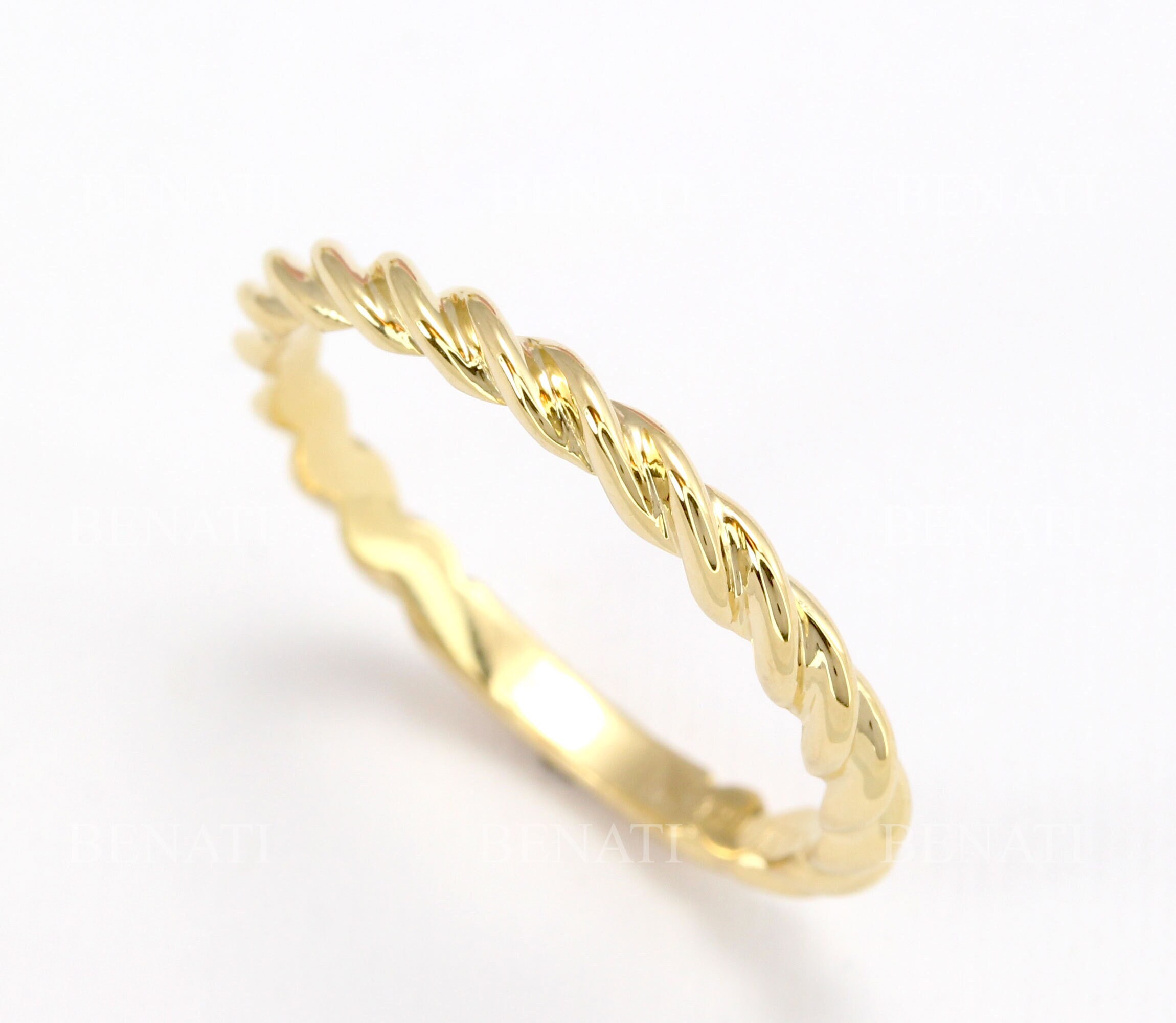 Braided Diamond Half Eternity wedding ring | Zmay Jewelry