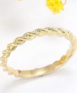 Rope Braided Wedding Ring